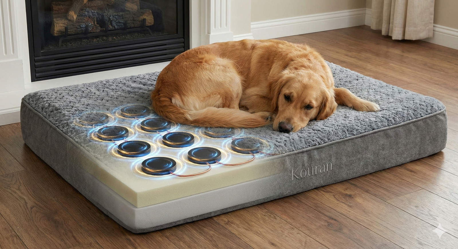 Kouran Pet Bed - Cama Ortopédica Magnética para Mascotas